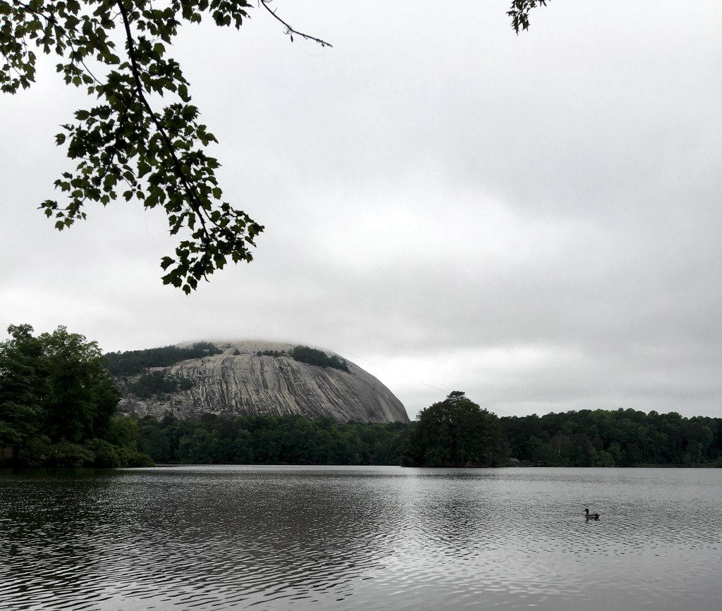 cloudy view of Stone Mountain
