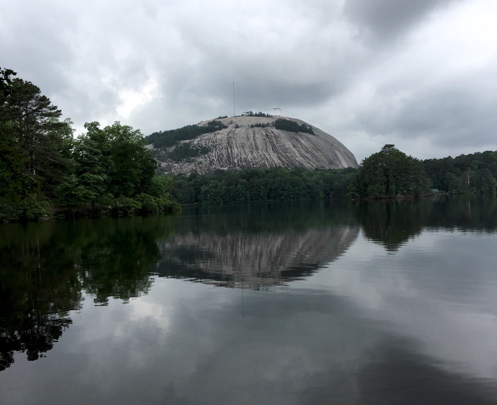 reflection of Stone Mountain