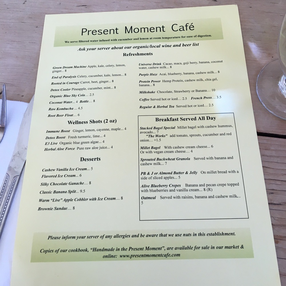 present moment menu side 1
