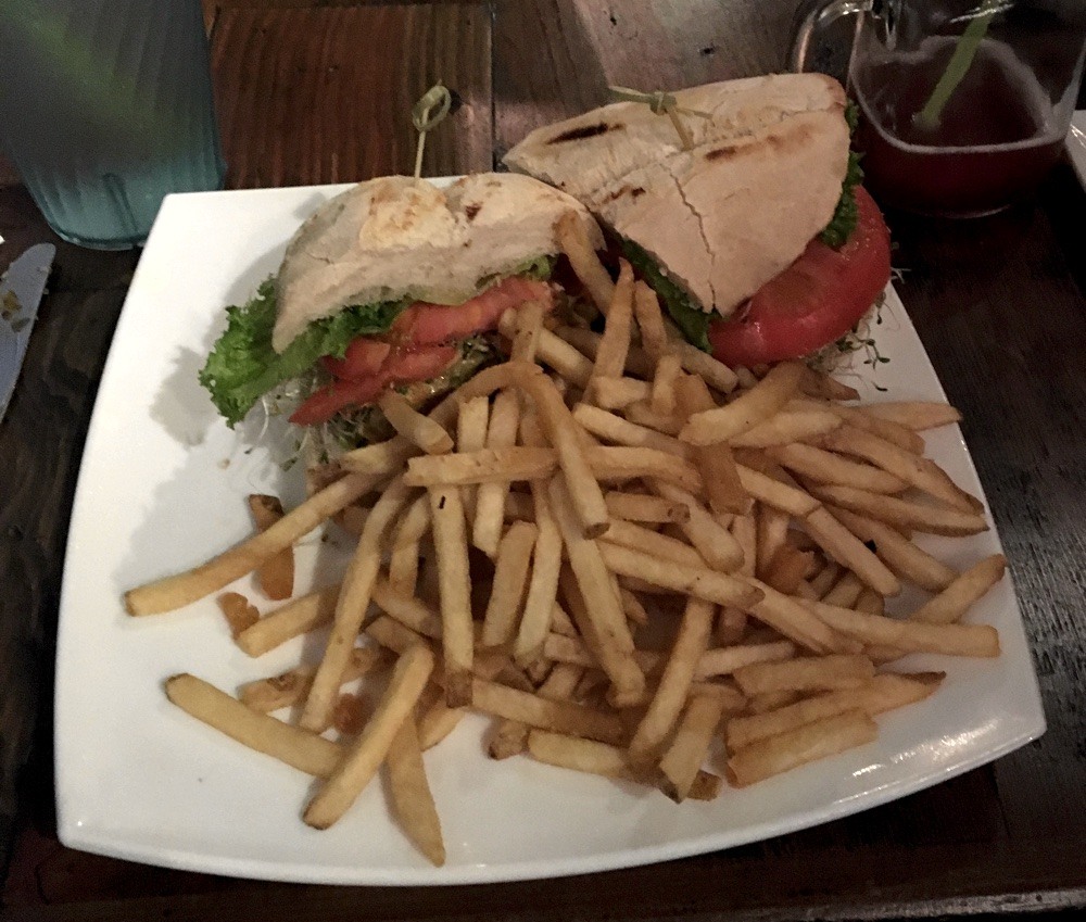 the cafe key west vegan chicken salad sandwich