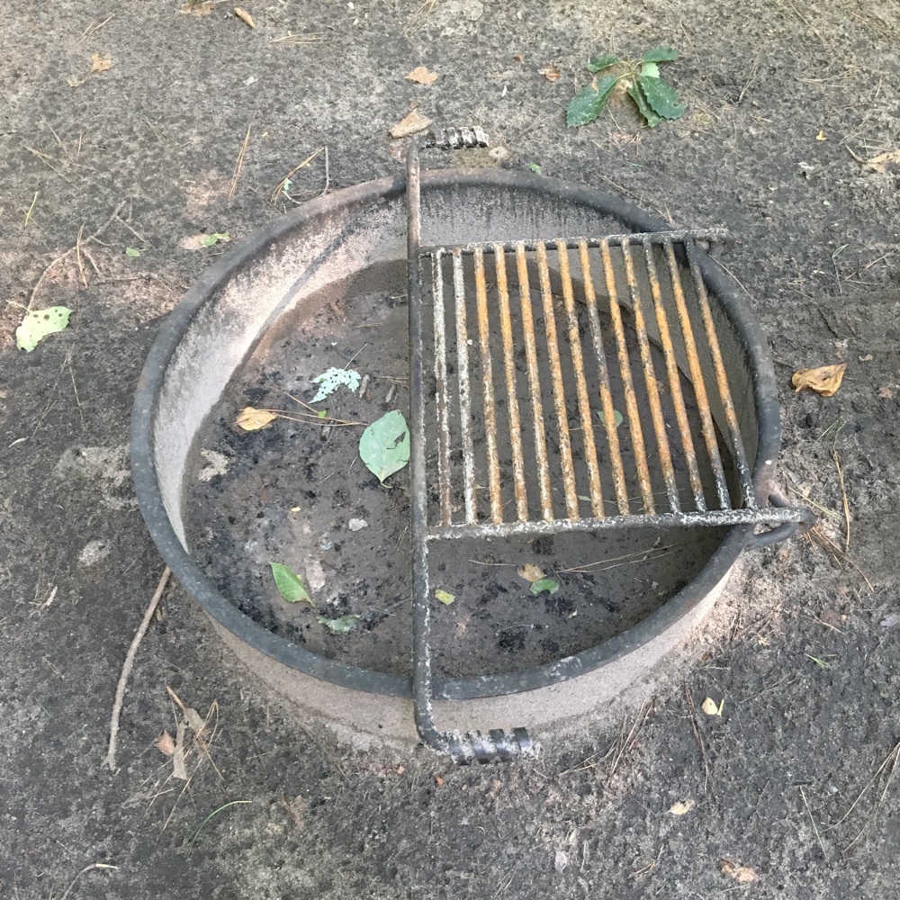 dirty campground fire pit