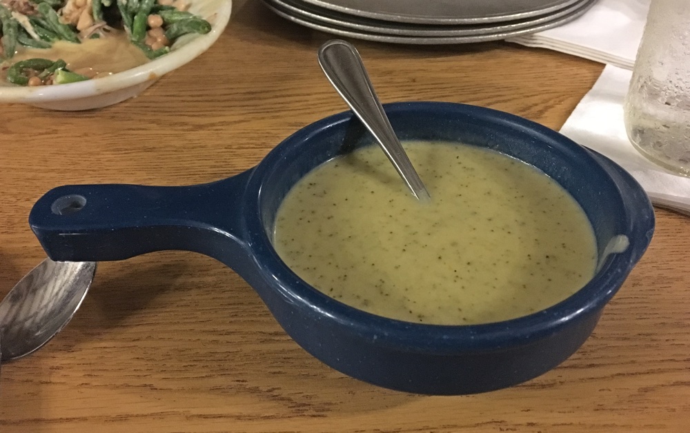 vegan soup at trail's end