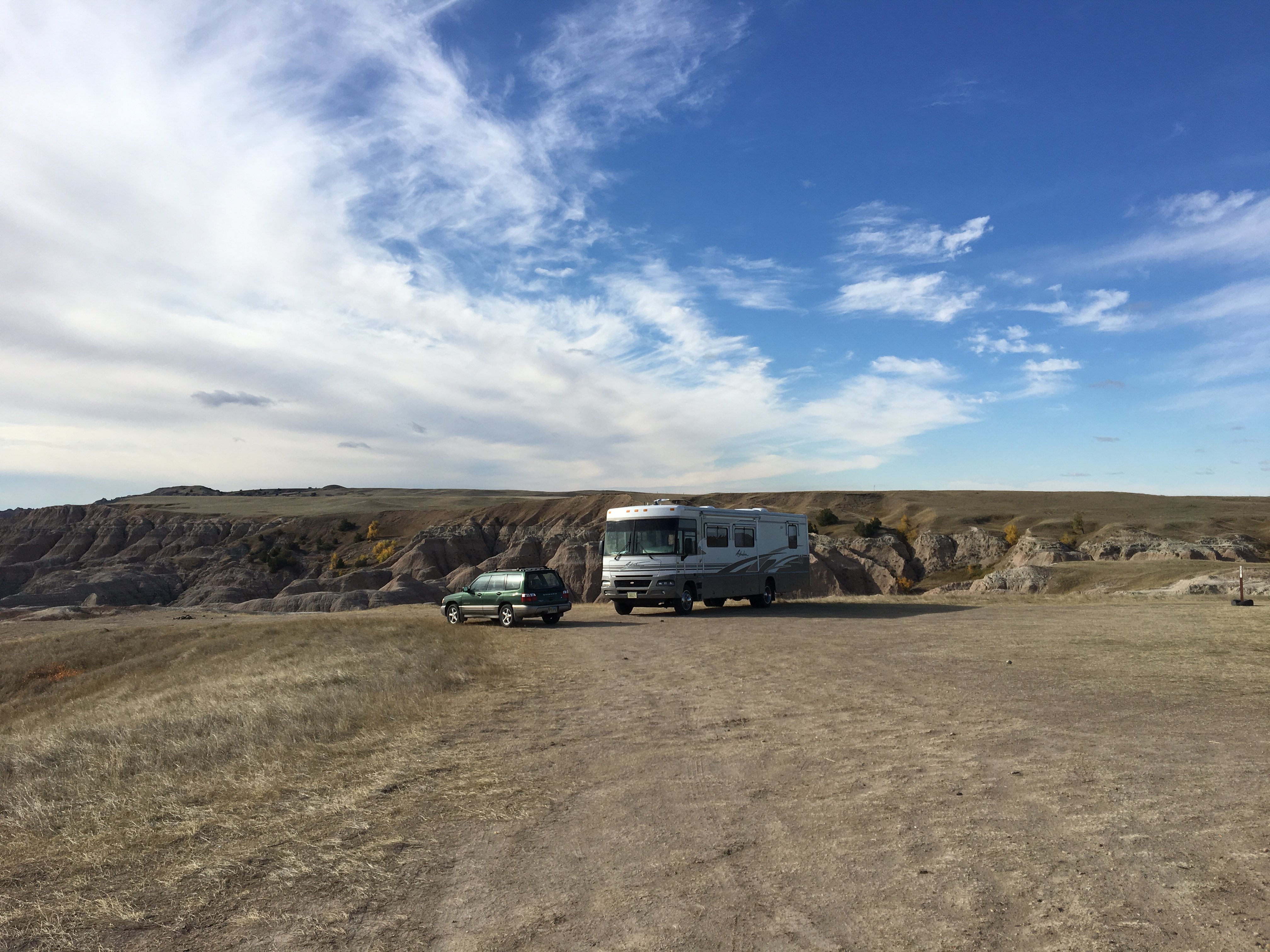 boondocking outside of the Badlands in South Dakota