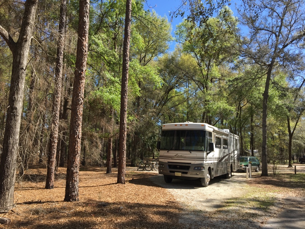 RV camping at Silver Springs State Park