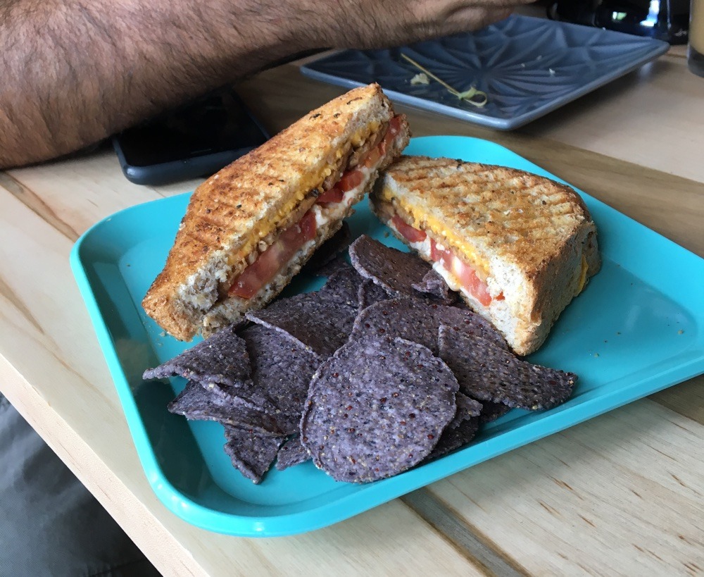 vegan sandwich at karma cream.