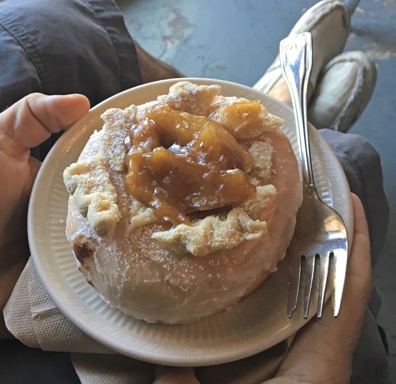 apple pie donut at sweet theory.