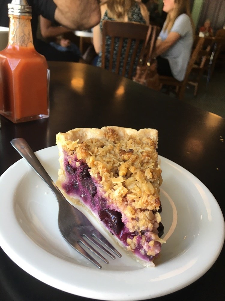 blueberry pie at the grit.