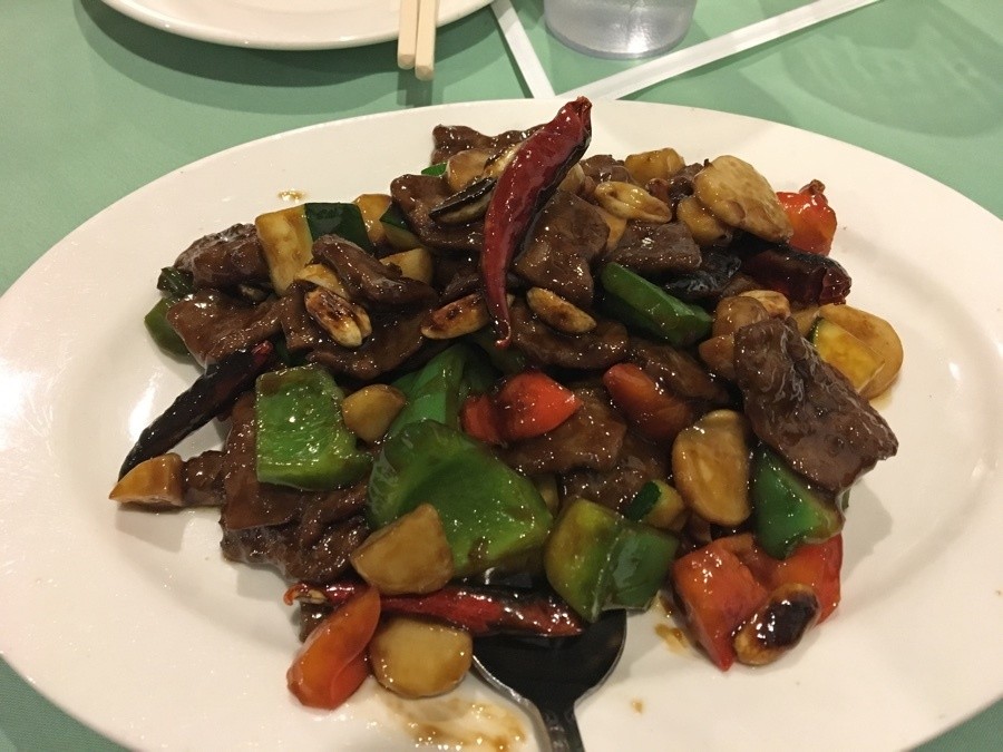 Kung pao vegan beef at Veggie House in Las Vegas.