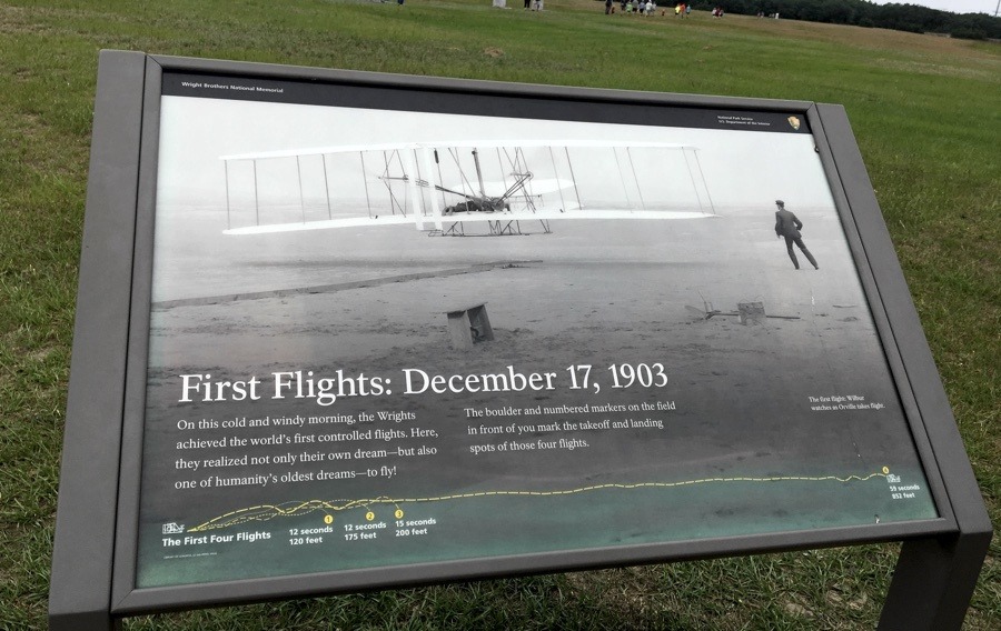 Wright Brothers first in flight.