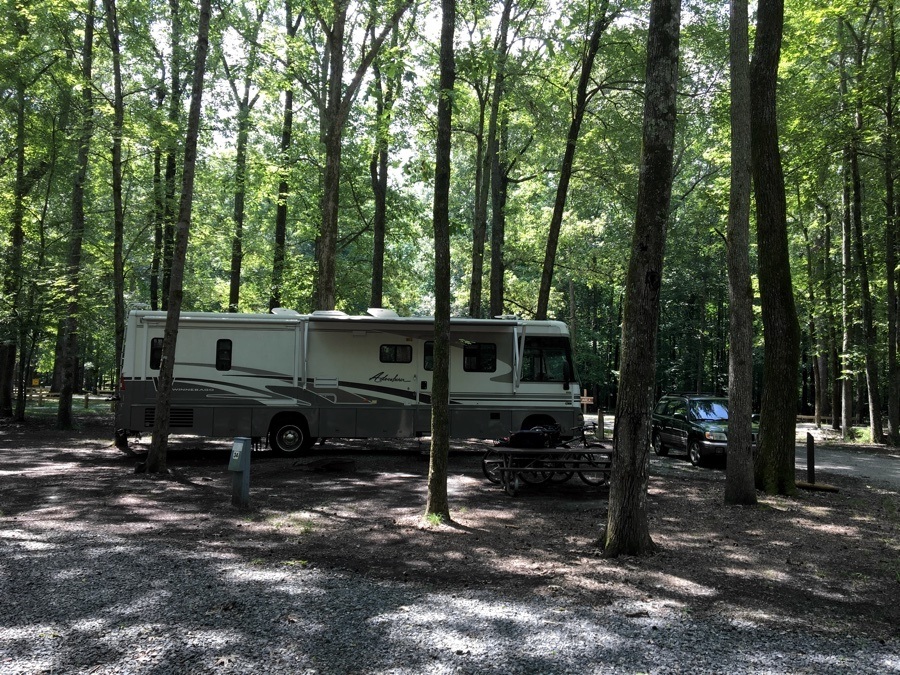 rv camping at northwest river park campground.