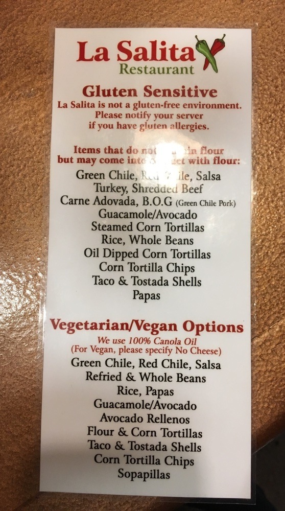 la salita in Albuquerque new mexico vegan and gluten free options.