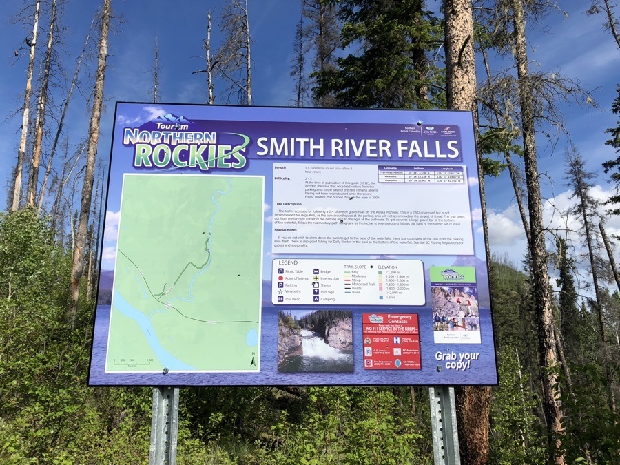 smith river falls sign.