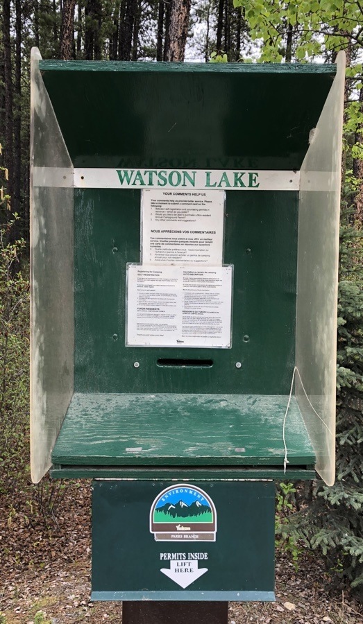 watson lake campground iron ranger.