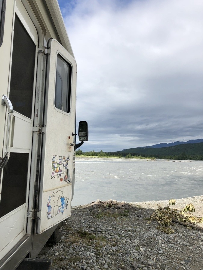 riverfront site at kings river campground in chickaloon alaska.