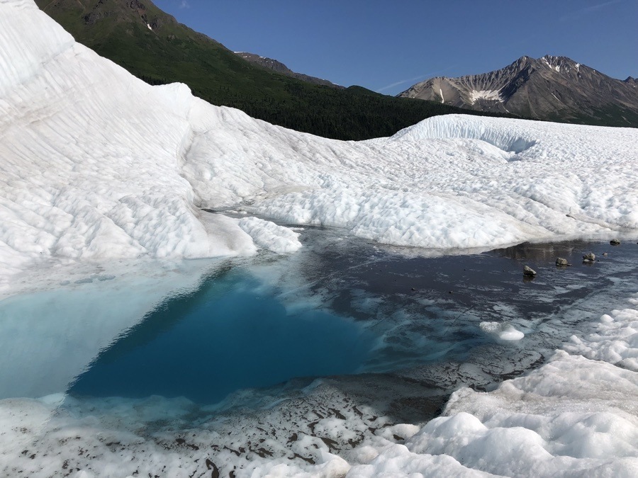 a pool on root glacier.