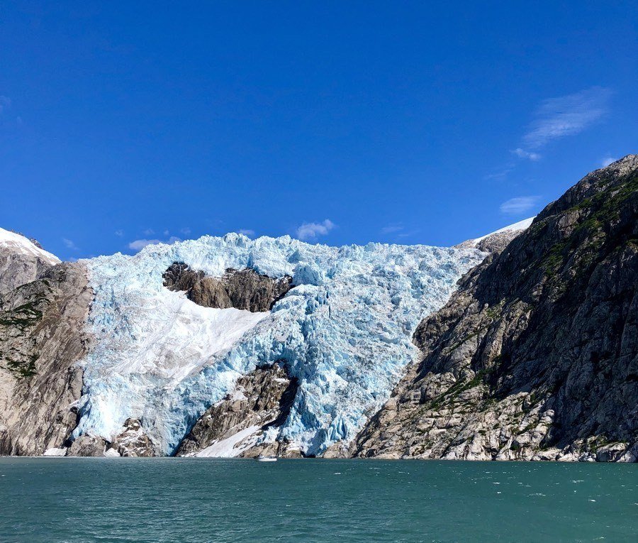 glacier on the kenai fjords tour from seward alaska.