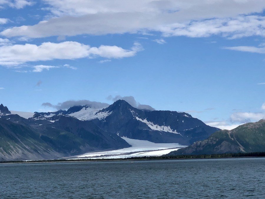glacier on the kenai fjords tour from seward alaska.