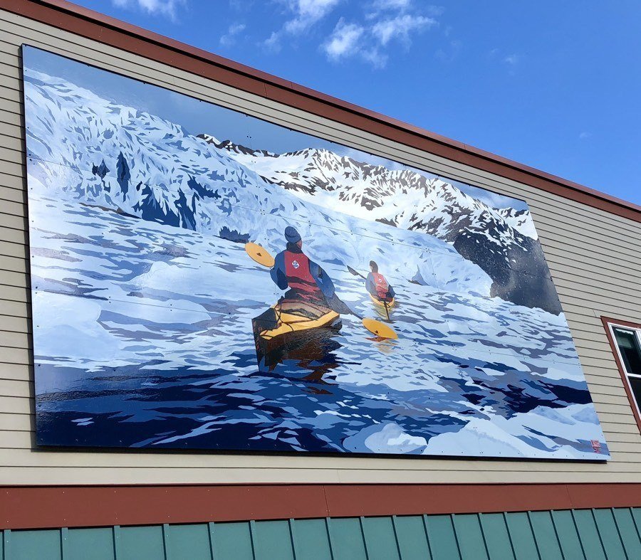 mural in seward alaska.