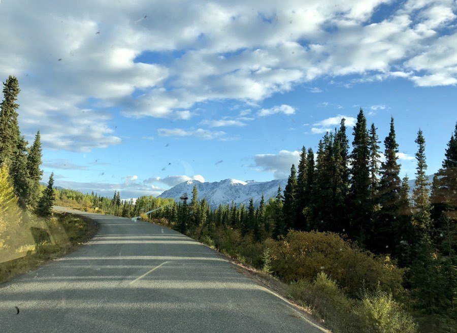mountain views on the cassiar highway.