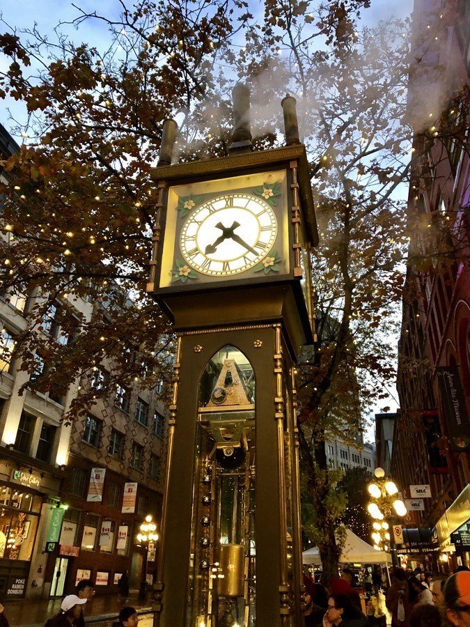 steam clock in gastown vancouver bc.