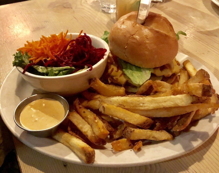 burger at meet in gastown vancouver bc.