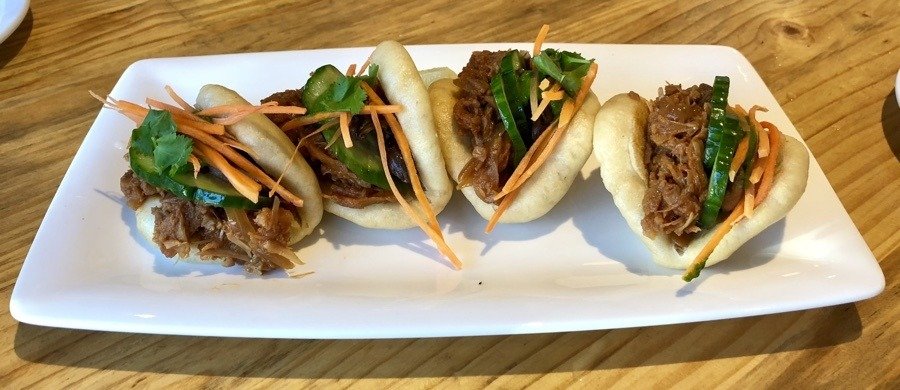 pulled jackfruit buns at the arbor in vancouver bc.