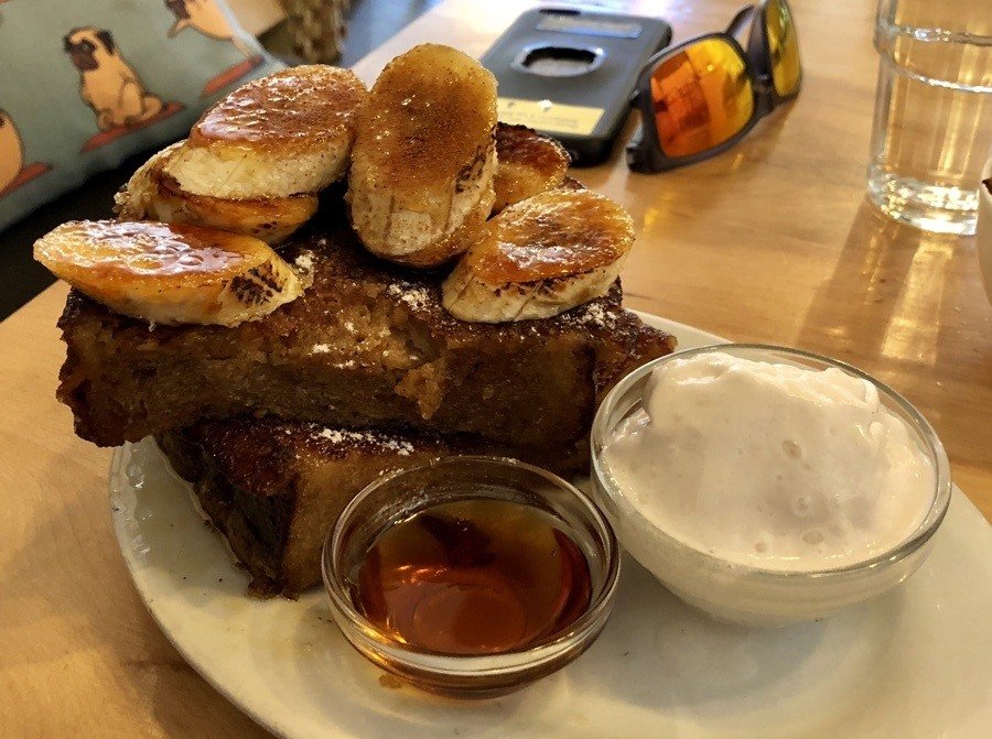 french toast at chickpea in vancouver bc.