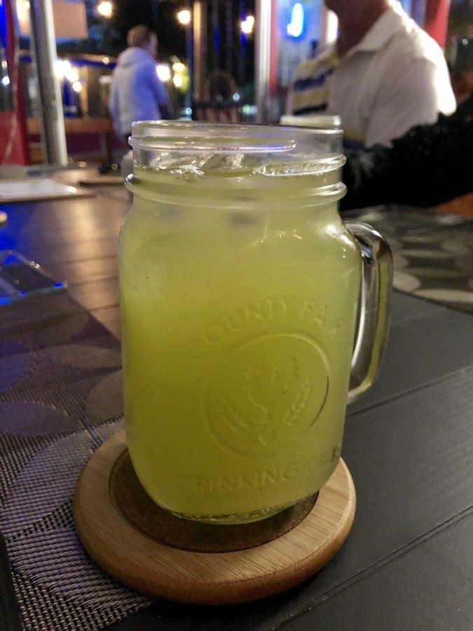 pineapple mint drink at bajarosha in cabo san lucas, bcs, mexico.