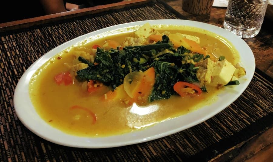 balinese curry at bali soul in ubud, bali, indonesia.