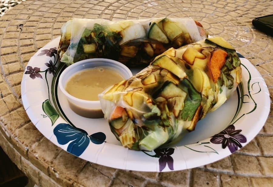 vegan summer rolls at mariana's authentic cuisine in durango, colorado.