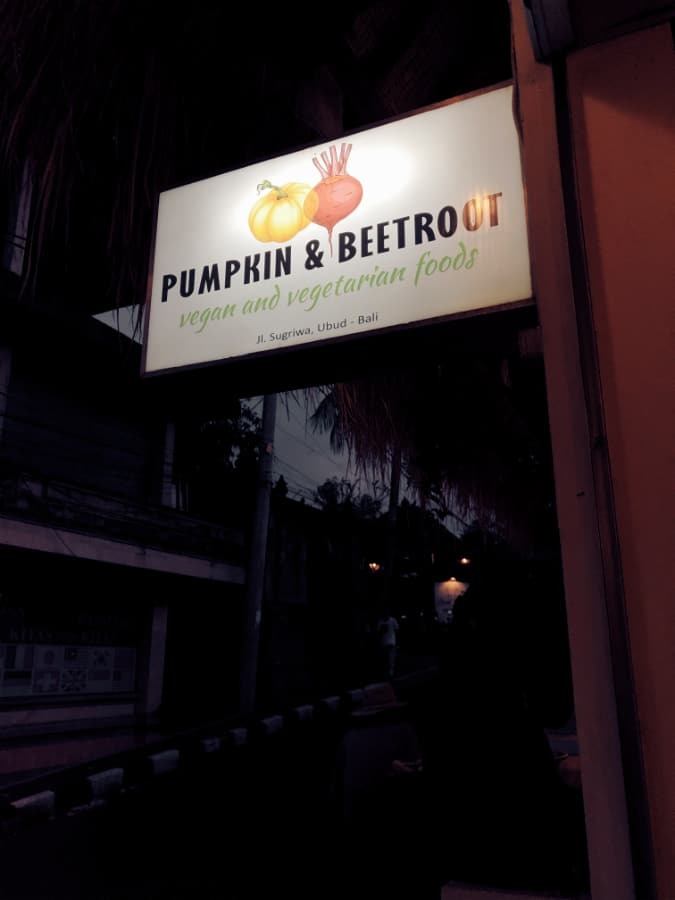 pumpkin and beetroot in ubud, bali, indonesia.