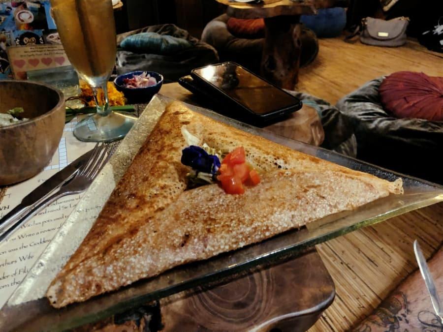 balinese secret galette at the spell creperie in ubud, bali, indonesia.
