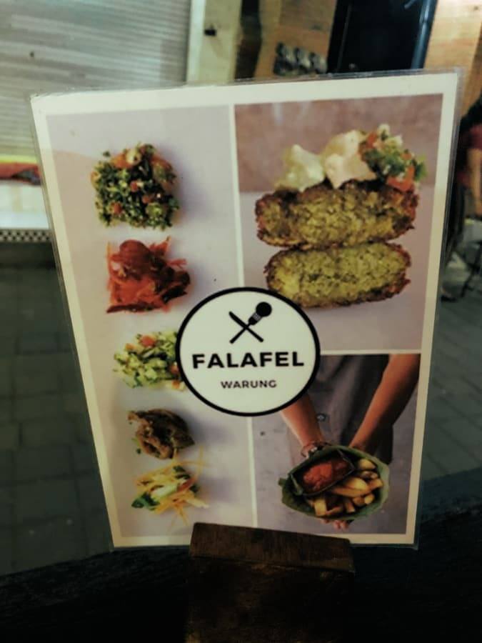warung falafel in ubud, bali, indonesia.