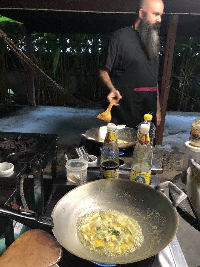 ning's kitchen vegan cooking class in chiang mai, thailand.