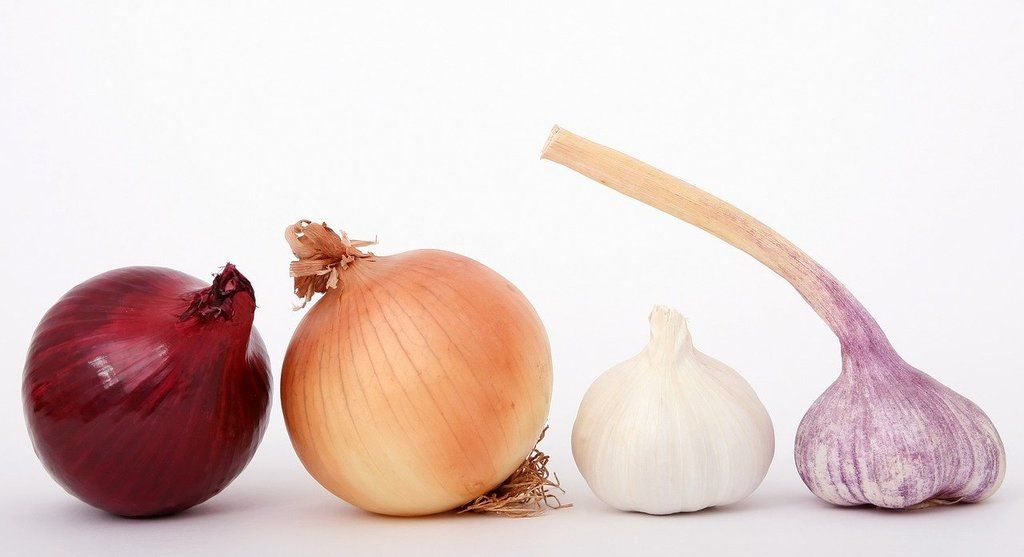 onions and garlic.
