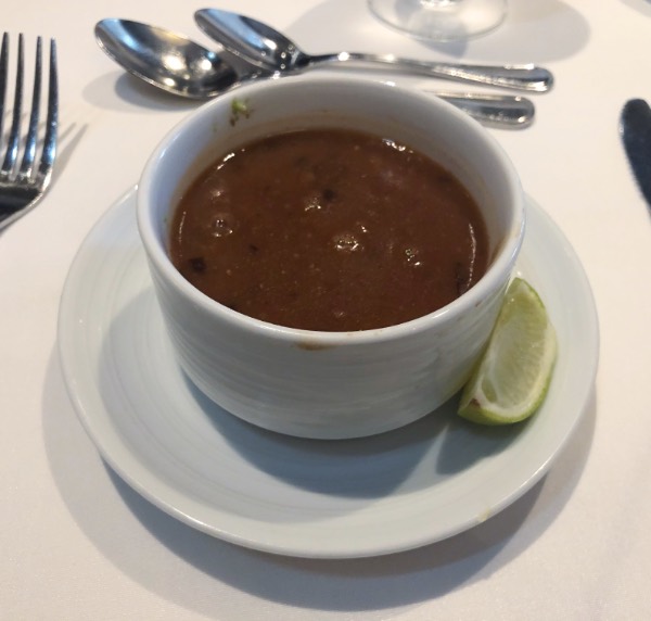 tortilla soup on royal caribbean's vegan menu.